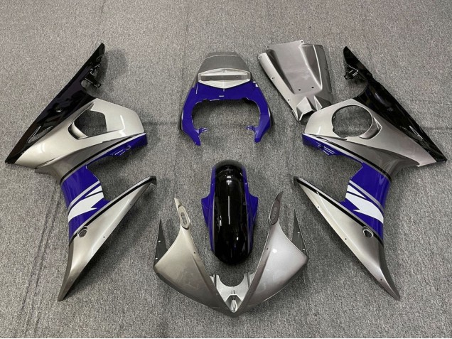 Purchase 2005 Silver Blue Black White Yamaha YZF R6 Motorcycle Fairings UK