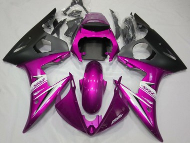 Purchase 2005 Pink Matte Black White & Silver Yamaha R6 Motorcycle Fairings UK