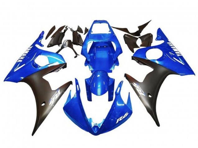 Purchase 2003-2004 Blue Matte Black White Decals Yamaha YZF R6 Motorcycle Fairings UK