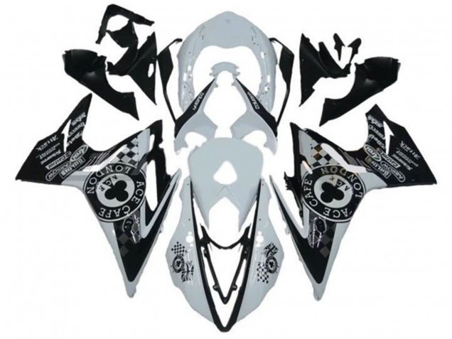 Purchase 2013-2016 White Glossy Black Cafe London Triumph Daytona 675 Triple Motorcycle Fairings UK
