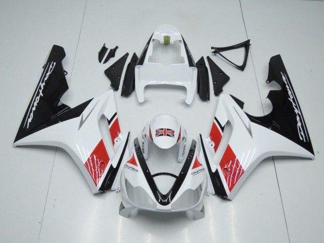 Purchase 2006-2008 White Red Glossy Black Triumph Daytona 675 Triple Motorcycle Fairings UK