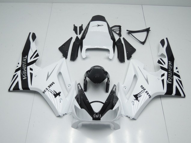 Purchase 2006-2008 White Glossy Black Dark Dog Triumph Daytona 675 Triple Motorcycle Fairings UK