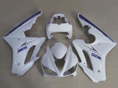 Purchase 2009-2012 White Blue Triumph Daytona 675 Triple Motorcycle Fairing Kits UK
