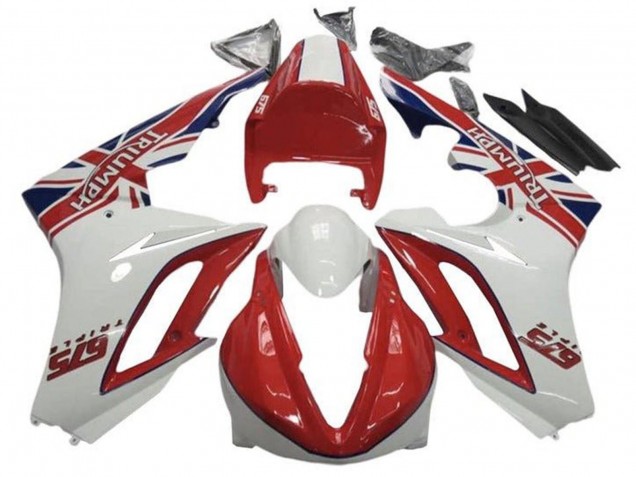 Purchase 2009-2012 White Red Triumph Daytona 675 Triple Motorcycle Fairings UK