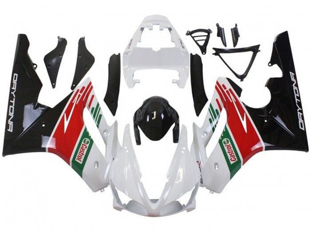 Purchase 2009-2012 White Red Green Glossy Black Castrol Triumph Daytona 675 Triple Motorcycle Fairings UK