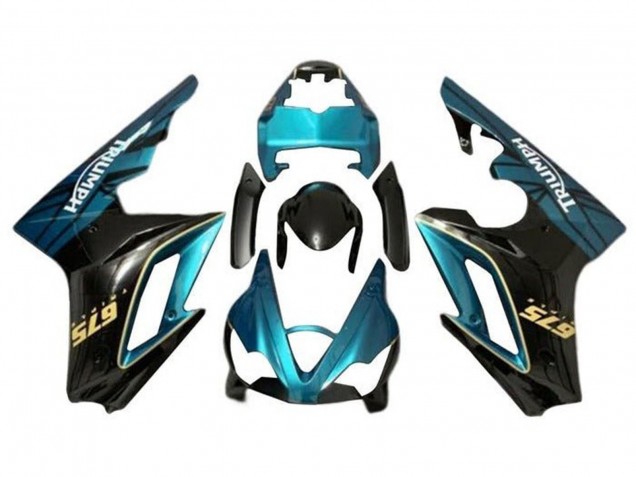 Purchase 2009-2012 Teal Blue Glossy Black Triumph Daytona 675 Triple Motorcycle Fairing UK