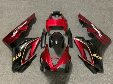 Purchase 2009-2012 Red Gold Glossy Black Triumph Daytona 675 Triple Motorcycle Fairings UK