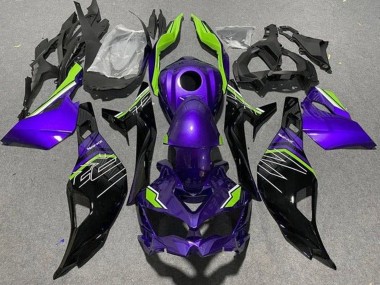 Purchase 2019-2025 Purple Green Black Kawasaki ZX4R ZX-4RR Motorcycle Fairings UK