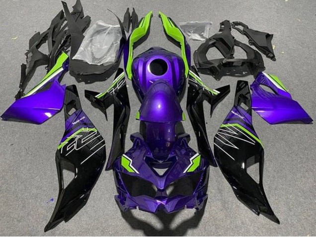 Purchase 2019-2025 Purple Green Black Kawasaki ZX4R ZX-4RR Motorcycle Fairings UK