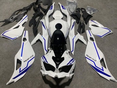 Purchase 2019-2025 White Blue Stripe Kawasaki ZX4R ZX-4RR Motorcycle Fairings UK