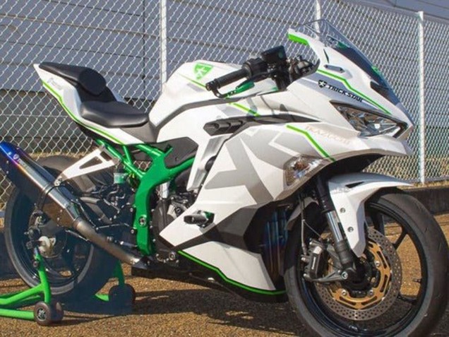 Purchase 2019-2025 White Silver Green Kawasaki ZX4R ZX-4RR Motorcycle Fairings UK