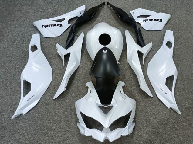 Purchase 2019-2025 White Matte Black Kawasaki ZX4R ZX-4RR Motorcycle Fairings UK