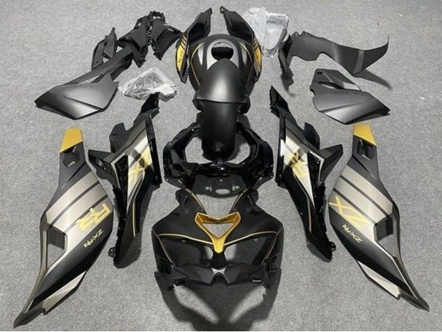 Purchase 2019-2025 Matte Black Glossy Black Grey Gold Kawasaki ZX4R ZX-4RR Motorcycle Fairings UK