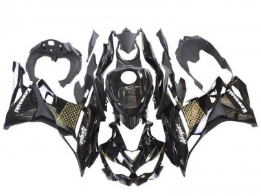 Purchase 2019-2025 Glossy Black White Gold Kawasaki ZX4R ZX-4RR Motorcycle Fairings UK