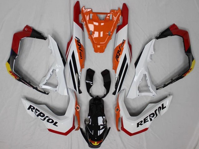 Purchase 2018-2021 White Orange Red Yellow Glossy Black Repsol Honda ADV150 Motorcycle Fairings UK