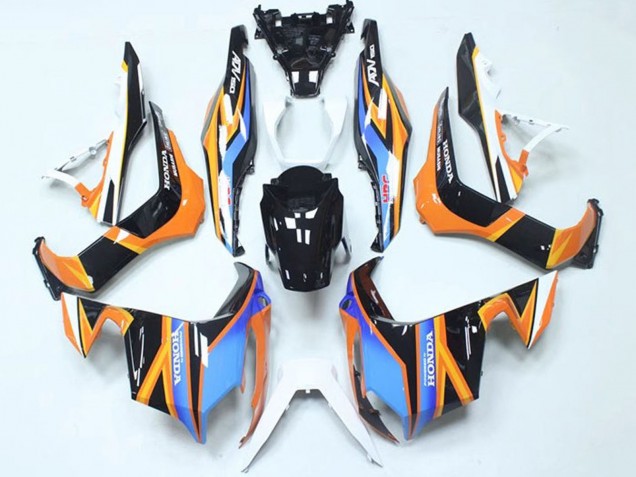 Purchase 2018-2021 Blue Orange Glossy Black Honda ADV150 Motorcycle Fairings UK