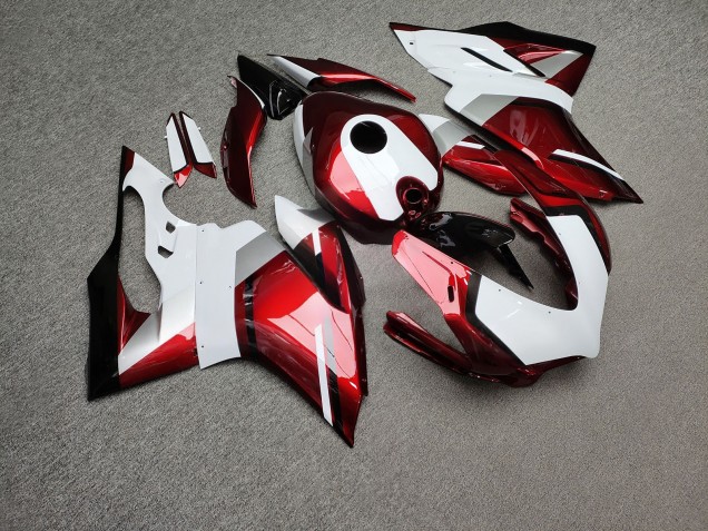 Purchase 2015-2020 Glossy White Candy Red Black Ducati 959/1299 Motorcycle Fairings UK