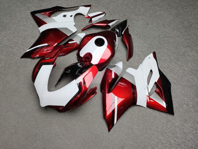 Purchase 2015-2020 Glossy White Candy Red Black Ducati 959/1299 Motorcycle Fairings UK