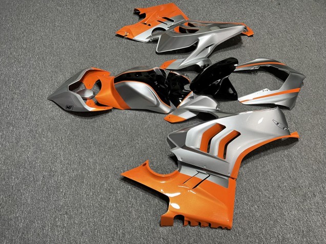 Purchase 2022-2024 Glossy Silver & Black with Orange Ducati Panigale V4 V4S Motorcycle Fairings UK