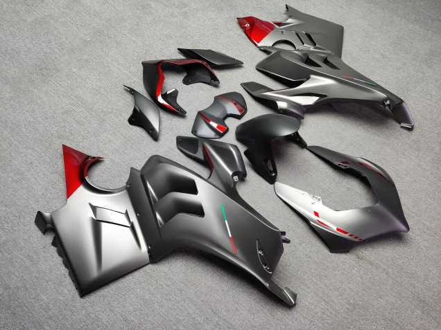 Purchase 2022-2024 Matte Grey & Glossy Red Ducati Panigale V4 V4S Motorcycle Fairings UK
