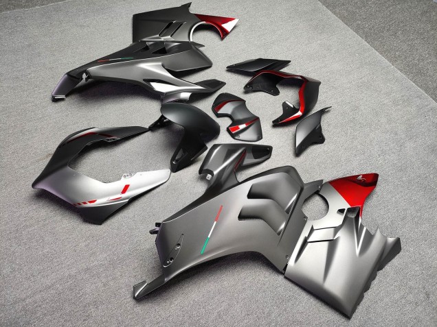 Purchase 2022-2024 Matte Grey & Glossy Red Ducati Panigale V4 V4S Motorcycle Fairings UK