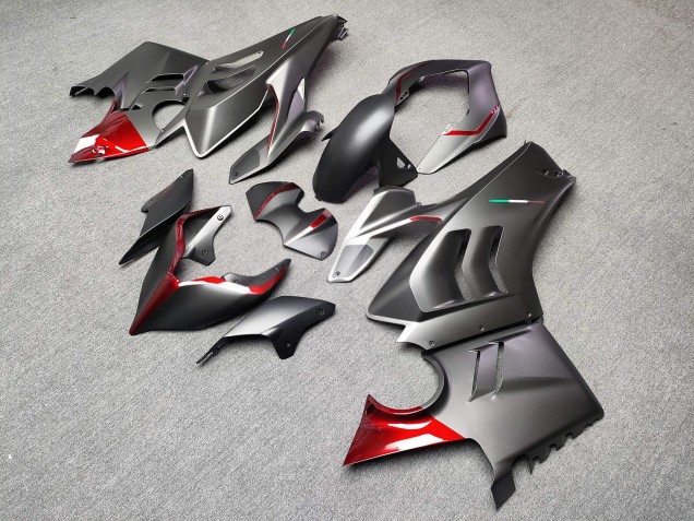 Purchase 2022-2024 Matte Grey & Glossy Red Ducati Panigale V4 V4S Motorcycle Fairings UK