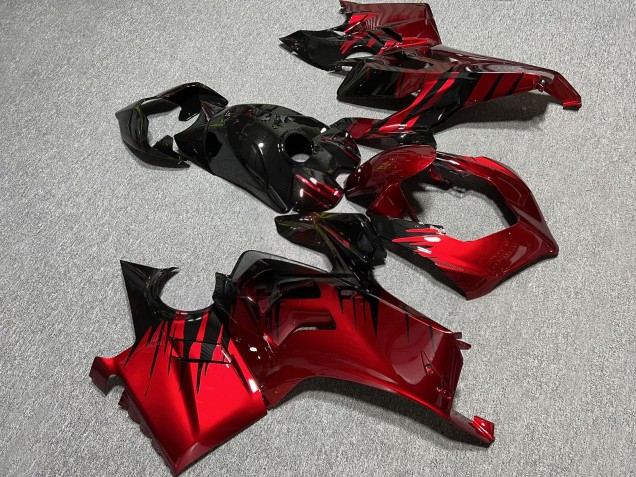 Purchase 2022-2024 Glossy Black Red Splash Ducati Panigale V4 V4S Motorcycle Fairings UK