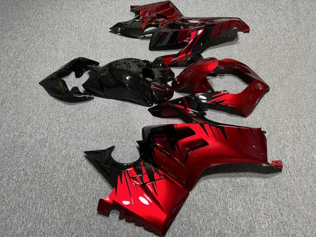 Purchase 2022-2024 Glossy Black Red Splash Ducati Panigale V4 V4S Motorcycle Fairings UK