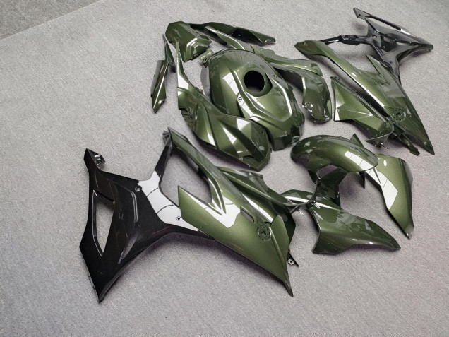 Purchase 2019-2022 Glossy Olive Green & Black BMW S1000RR Motorcycle Fairings UK