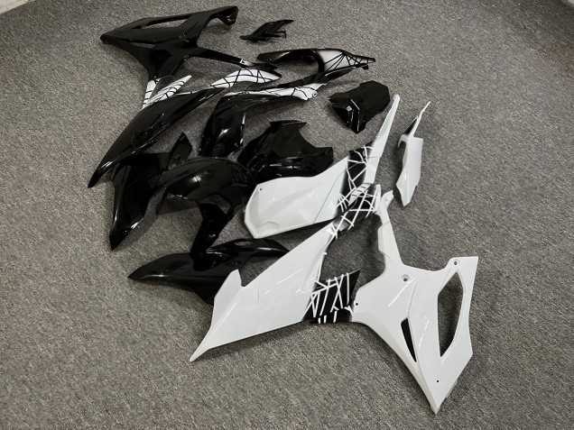 Purchase 2019-2022 Glossy Black White BMW S1000RR Motorcycle Fairings UK