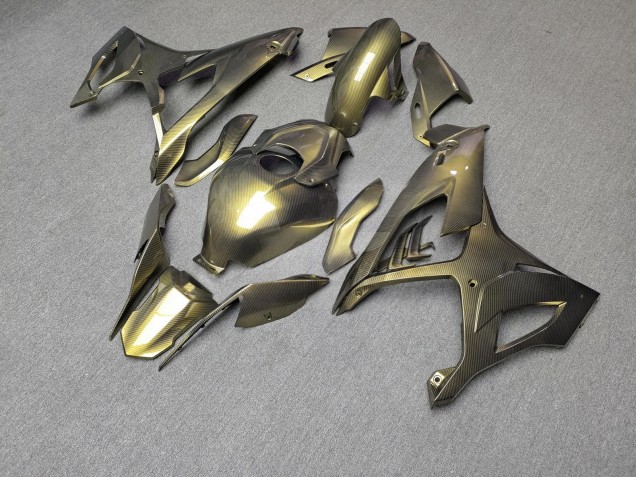 Purchase 2019-2022 Glossy Gold Carbon Fiber Style BMW S1000RR Motorcycle Fairings UK