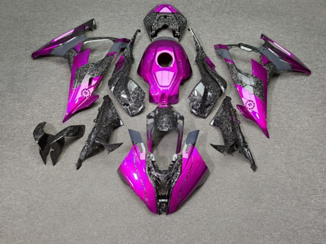Purchase 2019-2022 Glossy Forged Carbon Fiber Style Pink Grey BMW S1000RR Motorcycle Fairings UK