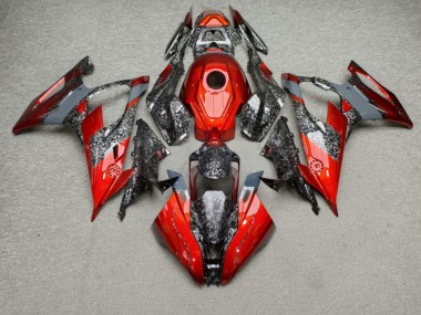 Purchase 2019-2022 Glossy Forged Carbon Fiber Style with Red & Grey BMW S1000RR Motorcycle Fairings UK