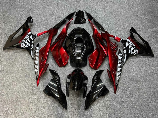 Purchase 2019-2022 Glossy Red Black Shark BMW S1000RR Motorcycle Fairings UK