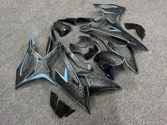 Purchase 2019-2022 Glossy Forged Carbon Fiber Style with Light Blue BMW S1000RR Motorcycle Fairings UK