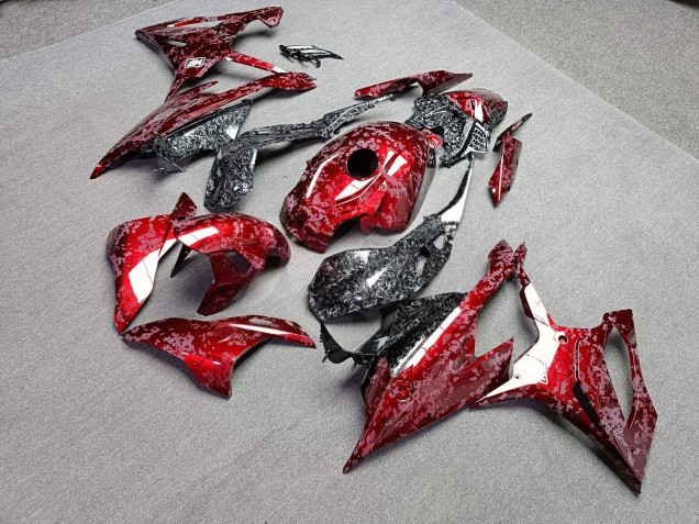 Purchase 2019-2022 Glossy Special Red Forged Carbon Fiber Style BMW S1000RR Motorcycle Fairings UK