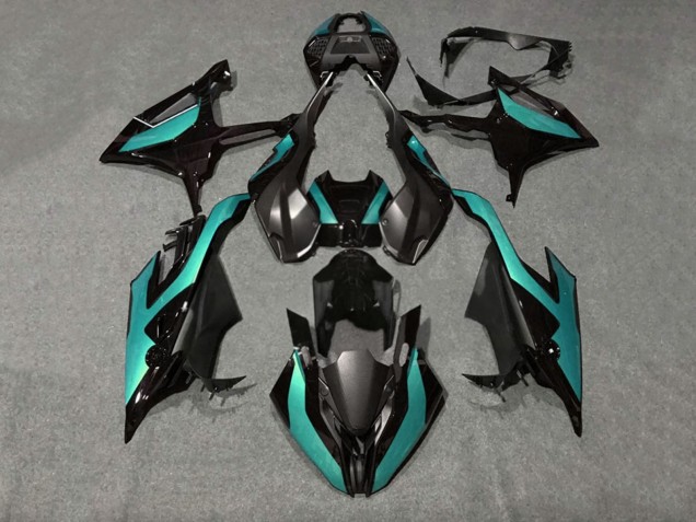Purchase 2019-2022 Glossy Black Teal BMW S1000RR Motorcycle Fairings UK