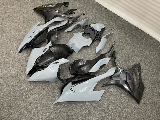 Purchase 2019-2022 Glossy Nardo Grey with Carbon Fiber Style BMW S1000RR Motorcycle Fairings UK