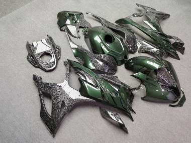 Purchase 2023-2024 Glossy Forged Carbon Fiber & Green Style BMW S1000RR Motorcycle Fairings UK