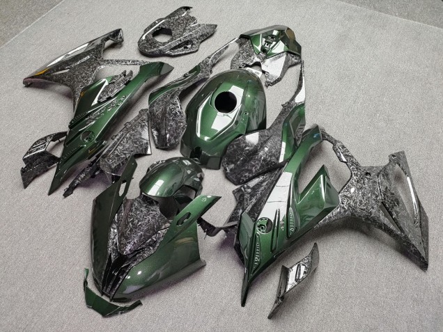 Purchase 2023-2024 Glossy Forged Carbon Fiber & Green Style BMW S1000RR Motorcycle Fairings UK