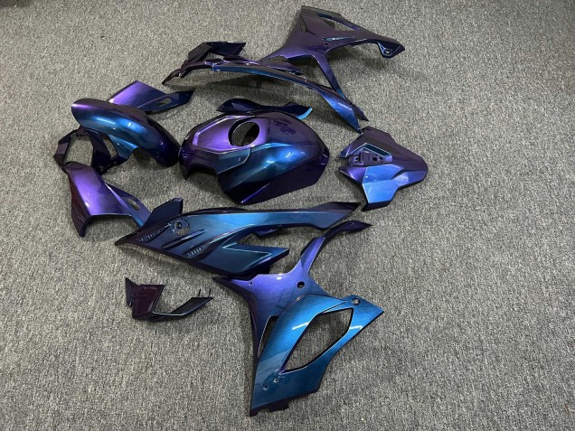 Purchase 2023-2024 Glossy Blue Chameleon BMW S1000RR Motorcycle Fairings UK