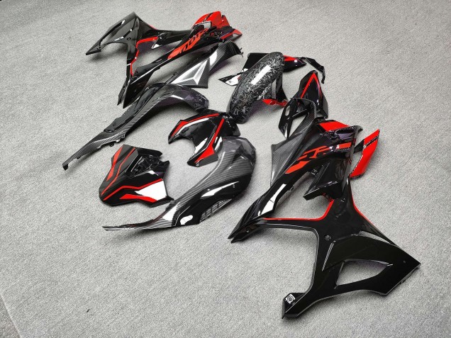 Purchase 2023-2024 Glossy Black & Red with Forged Carbon Fiber Style BMW S1000RR Motorcycle Fairings UK