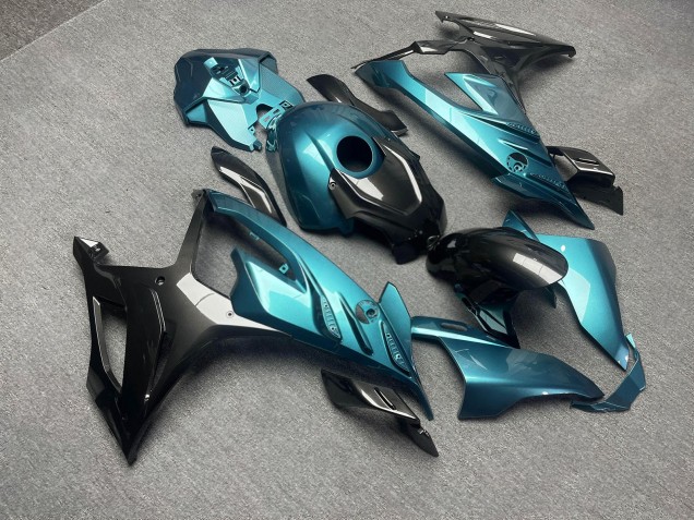 Purchase 2023-2024 Glossy Metallic Cyan & Black BMW S1000RR Motorcycle Fairings UK