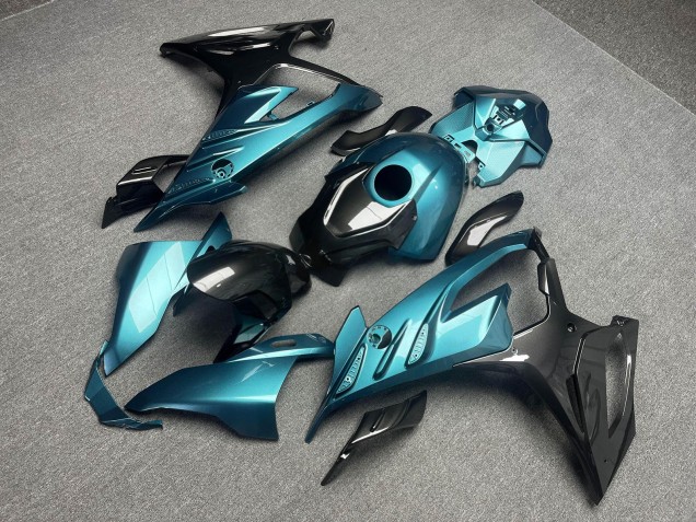 Purchase 2023-2024 Glossy Metallic Cyan & Black BMW S1000RR Motorcycle Fairings UK