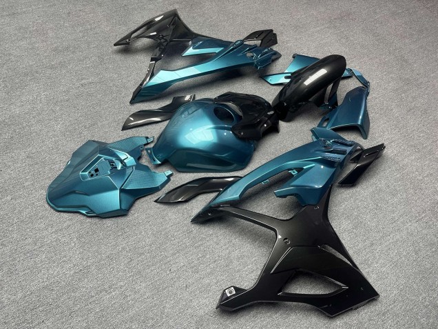 Purchase 2023-2024 Glossy Metallic Cyan & Black BMW S1000RR Motorcycle Fairings UK