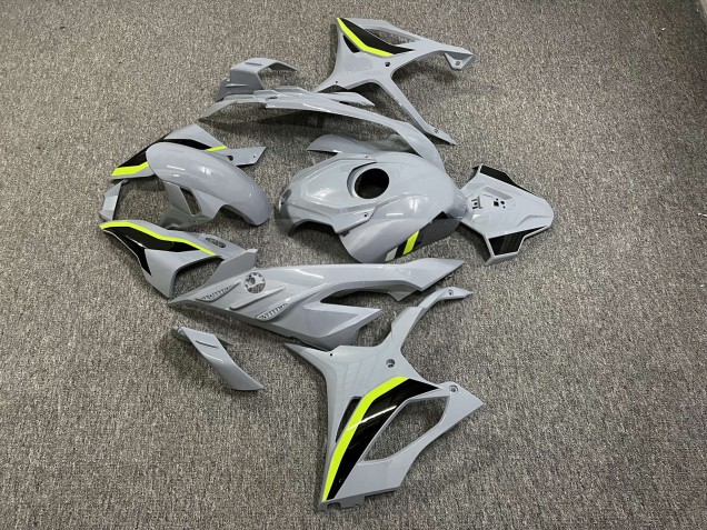 Purchase 2023-2024 Nardo Grey & Black High Vis Yellow BMW S1000RR Motorcycle Fairings UK