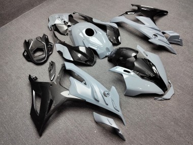 Purchase 2023-2024 Glossy Nardo Grey with Carbon Fiber Style BMW S1000RR Motorcycle Fairings UK