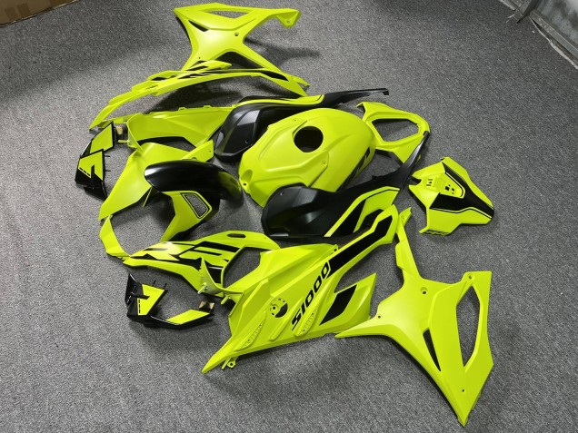 Purchase 2023-2024 Matte Vis Yellow & Black BMW S1000RR Motorcycle Fairings UK