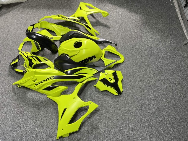 Purchase 2023-2024 Matte Vis Yellow & Black BMW S1000RR Motorcycle Fairings UK
