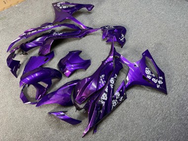 Purchase 2023-2024 Glossy Purple with White Cherry Blossoms BMW S1000RR Motorcycle Fairings UK